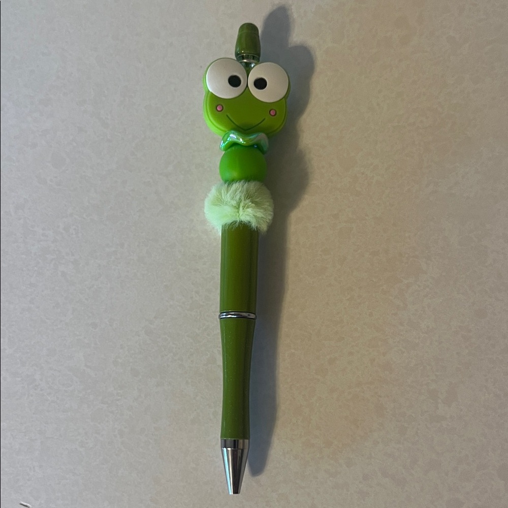 Green Frog Bead Pen